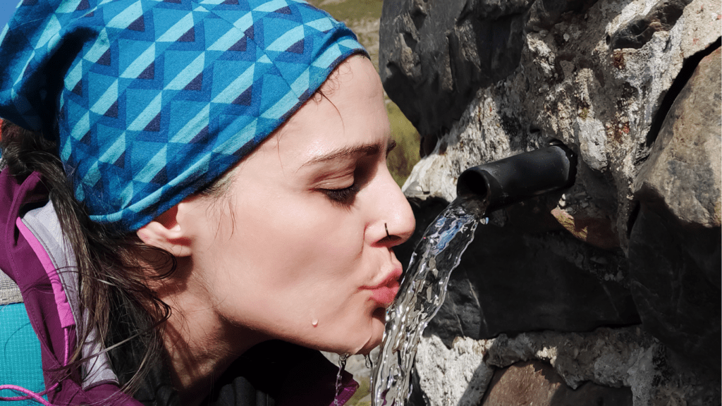 Woman drinking water  