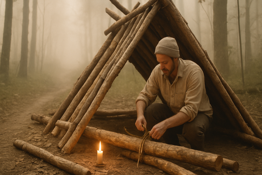 natural forest shelter building