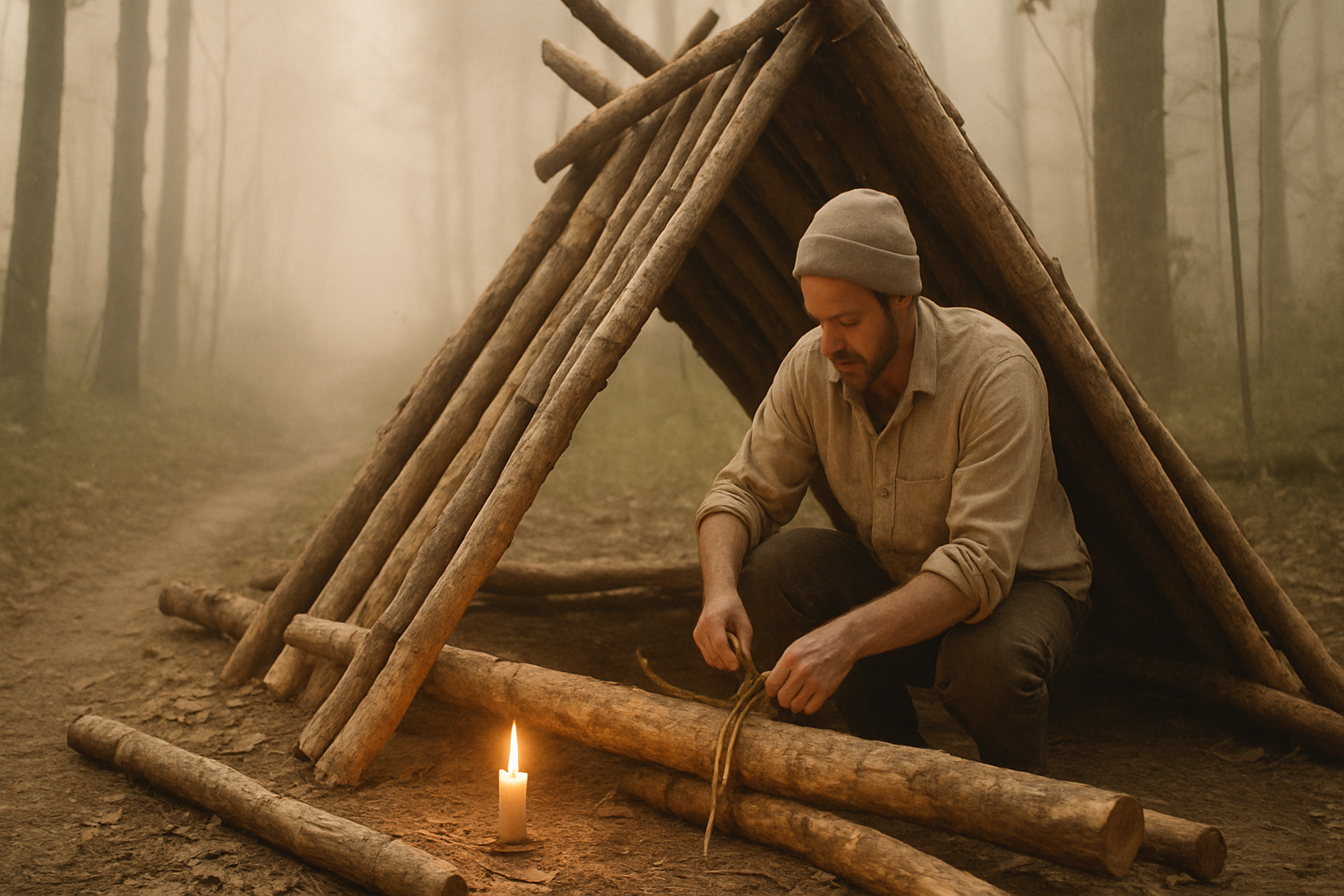 natural forest shelter building