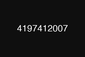 4197412007